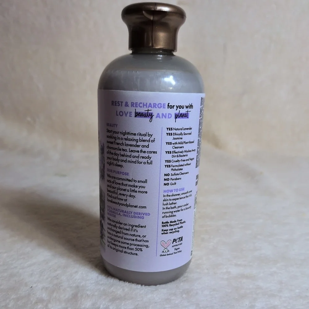 Beloved Lavender Chamomile Shower Gel Vegan Body Wash Bubble Bath 11.8oz
